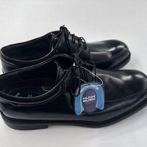 Nunn Bush Dress Shoes Mens 11 Black Leather Oxford Comfort Gel Lace up New